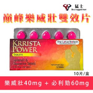 巅峰極樂威壯雙效片 Krrista Power 樂威壯+必利勁